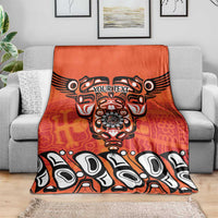 Awareness for Indigenous Orange Day Blanket Haida Spirit Animals - Wonder Print Shop
