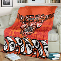 Awareness for Indigenous Orange Day Blanket Haida Spirit Animals - Wonder Print Shop