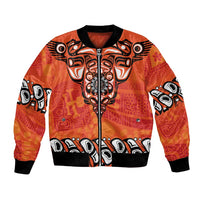 Awareness for Indigenous Orange Day Bomber Jacket Haida Spirit Animals - Wonder Print Shop
