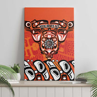 Awareness for Indigenous Orange Day Canvas Wall Art Haida Spirit Animals - Wonder Print Shop