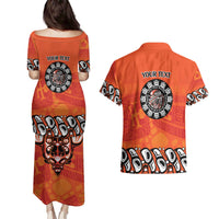 Awareness for Indigenous Orange Day Couples Matching Puletasi and Hawaiian Shirt Haida Spirit Animals - Wonder Print Shop