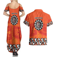 Awareness for Indigenous Orange Day Couples Matching Summer Maxi Dress and Hawaiian Shirt Haida Spirit Animals - Wonder Print Shop