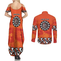 Awareness for Indigenous Orange Day Couples Matching Summer Maxi Dress and Long Sleeve Button Shirt Haida Spirit Animals - Wonder Print Shop