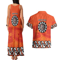 Awareness for Indigenous Orange Day Couples Matching Tank Maxi Dress and Hawaiian Shirt Haida Spirit Animals - Wonder Print Shop