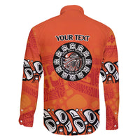 Awareness for Indigenous Orange Day Family Matching Off The Shoulder Long Sleeve Dress and Hawaiian Shirt Haida Spirit Animals - Wonder Print Shop