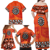 Awareness for Indigenous Orange Day Family Matching Off Shoulder Maxi Dress and Hawaiian Shirt Haida Spirit Animals - Wonder Print Shop