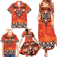 Awareness for Indigenous Orange Day Family Matching Summer Maxi Dress and Hawaiian Shirt Haida Spirit Animals - Wonder Print Shop