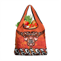 Awareness for Indigenous Orange Day Grocery Bag Haida Spirit Animals - Wonder Print Shop