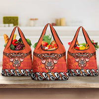 Awareness for Indigenous Orange Day Grocery Bag Haida Spirit Animals - Wonder Print Shop