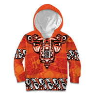 Awareness for Indigenous Orange Day Kid Hoodie Haida Spirit Animals - Wonder Print Shop