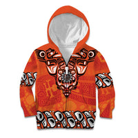 Awareness for Indigenous Orange Day Kid Hoodie Haida Spirit Animals - Wonder Print Shop