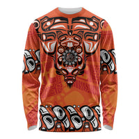 Awareness for Indigenous Orange Day Long Sleeve Shirt Haida Spirit Animals - Wonder Print Shop