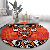 Awareness for Indigenous Orange Day Round Carpet Haida Spirit Animals - Wonder Print Shop