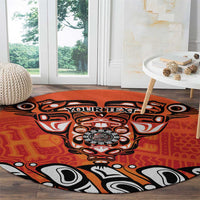 Awareness for Indigenous Orange Day Round Carpet Haida Spirit Animals - Wonder Print Shop