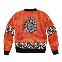 Awareness for Indigenous Orange Day Sleeve Zip Bomber Jacket Haida Spirit Animals - Wonder Print Shop