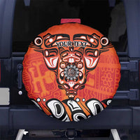 Awareness for Indigenous Orange Day Spare Tire Cover Haida Spirit Animals - Wonder Print Shop