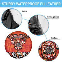 Awareness for Indigenous Orange Day Spare Tire Cover Haida Spirit Animals - Wonder Print Shop