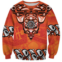 Awareness for Indigenous Orange Day Sweatshirt Haida Spirit Animals - Wonder Print Shop