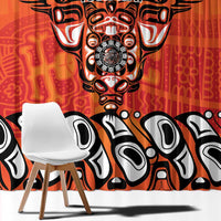 Awareness for Indigenous Orange Day Window Curtain Haida Spirit Animals - Wonder Print Shop