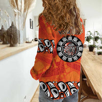 Awareness for Indigenous Orange Day Women Casual Shirt Haida Spirit Animals - Wonder Print Shop