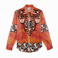 Awareness for Indigenous Orange Day Women Casual Shirt Haida Spirit Animals - Wonder Print Shop