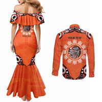 Awareness for Indigenous Orange Day Couples Matching Mermaid Dress and Long Sleeve Button Shirt Kindness and Equality - Wonder Print Shop