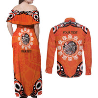 Awareness for Indigenous Orange Day Couples Matching Off Shoulder Maxi Dress and Long Sleeve Button Shirt Kindness and Equality - Wonder Print Shop