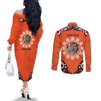 Awareness for Indigenous Orange Day Couples Matching Off The Shoulder Long Sleeve Dress and Long Sleeve Button Shirt Kindness and Equality - Wonder Print Shop
