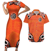 Awareness for Indigenous Orange Day Couples Matching Short Sleeve Bodycon Dress and Hawaiian Shirt Kindness and Equality - Wonder Print Shop