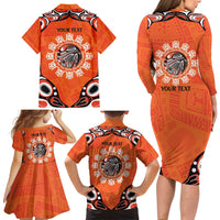 Awareness for Indigenous Orange Day Family Matching Long Sleeve Bodycon Dress and Hawaiian Shirt Kindness and Equality - Wonder Print Shop