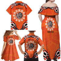 Awareness for Indigenous Orange Day Family Matching Off Shoulder Maxi Dress and Hawaiian Shirt Kindness and Equality - Wonder Print Shop
