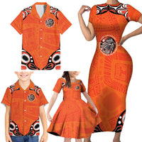 Awareness for Indigenous Orange Day Family Matching Short Sleeve Bodycon Dress and Hawaiian Shirt Kindness and Equality - Wonder Print Shop