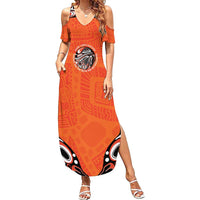 Awareness for Indigenous Orange Day Family Matching Summer Maxi Dress and Hawaiian Shirt Kindness and Equality - Wonder Print Shop