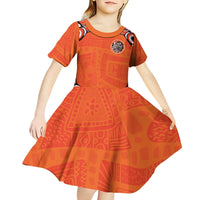 Awareness for Indigenous Orange Day Kid Short Sleeve Dress Kindness and Equality - Wonder Print Shop