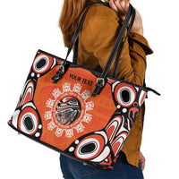Awareness for Indigenous Orange Day Leather Tote Bag Kindness and Equality - Wonder Print Shop