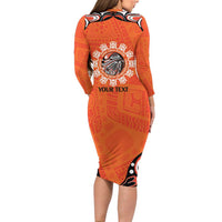 Awareness for Indigenous Orange Day Long Sleeve Bodycon Dress Kindness and Equality - Wonder Print Shop