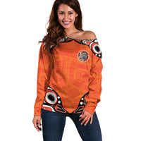 Awareness for Indigenous Orange Day Off Shoulder Sweater Kindness and Equality - Wonder Print Shop