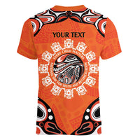 Awareness for Indigenous Orange Day Women V-Neck T-Shirt Kindness and Equality - Wonder Print Shop