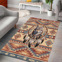 Indigenous Peoples Day Area Rug Native American Dream Catcher Wolf Tribal-inspired - Wonder Print Shop