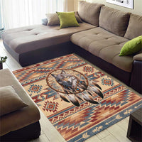 Indigenous Peoples Day Area Rug Native American Dream Catcher Wolf Tribal-inspired - Wonder Print Shop