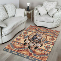 Indigenous Peoples Day Area Rug Native American Dream Catcher Wolf Tribal-inspired - Wonder Print Shop