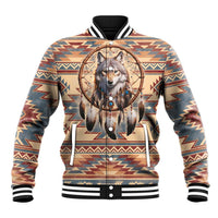 Indigenous Peoples Day Baseball Jacket Native American Dream Catcher Wolf Tribal-inspired - Wonder Print Shop