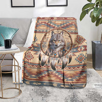 Indigenous Peoples Day Blanket Native American Dream Catcher Wolf Tribal-inspired - Wonder Print Shop