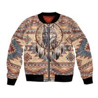 Indigenous Peoples Day Bomber Jacket Native American Dream Catcher Wolf Tribal-inspired - Wonder Print Shop