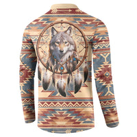Indigenous Peoples Day Button Sweatshirt Native American Dream Catcher Wolf Tribal-inspired - Wonder Print Shop