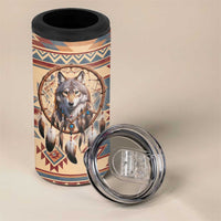 Indigenous Peoples Day 4 in 1 Can Cooler Tumbler Native American Dream Catcher Wolf Tribal-inspired - Wonder Print Shop