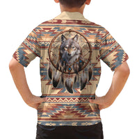 Indigenous Peoples Day Family Matching Off The Shoulder Long Sleeve Dress and Hawaiian Shirt Native American Dream Catcher Wolf Tribal-inspired - Wonder Print Shop
