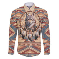 Indigenous Peoples Day Family Matching Short Sleeve Bodycon Dress and Hawaiian Shirt Native American Dream Catcher Wolf Tribal-inspired - Wonder Print Shop