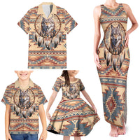 Indigenous Peoples Day Family Matching Tank Maxi Dress and Hawaiian Shirt Native American Dream Catcher Wolf Tribal-inspired - Wonder Print Shop