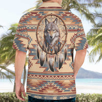 Indigenous Peoples Day Hawaiian Shirt Native American Dream Catcher Wolf Tribal-inspired - Wonder Print Shop